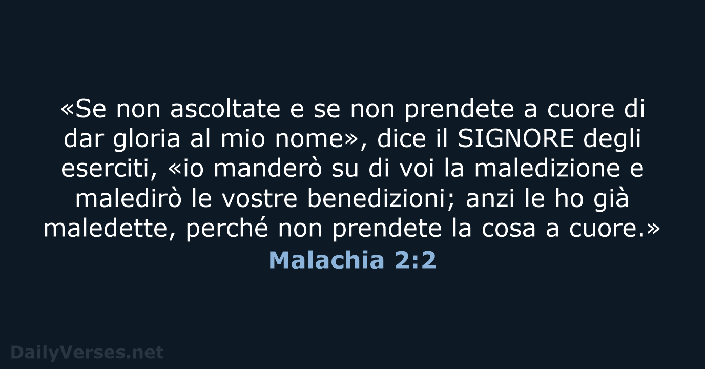 Malachia 2:2 - NR06