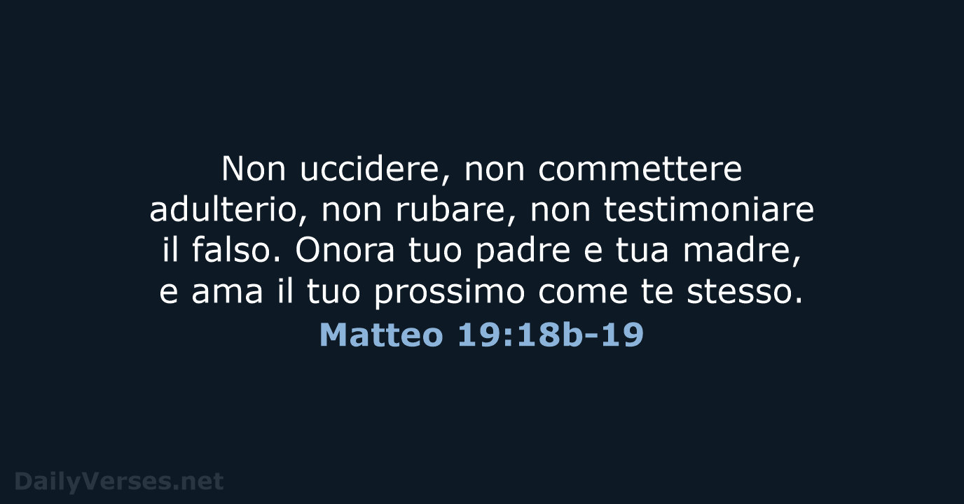Matteo 19:18b-19 - NR06