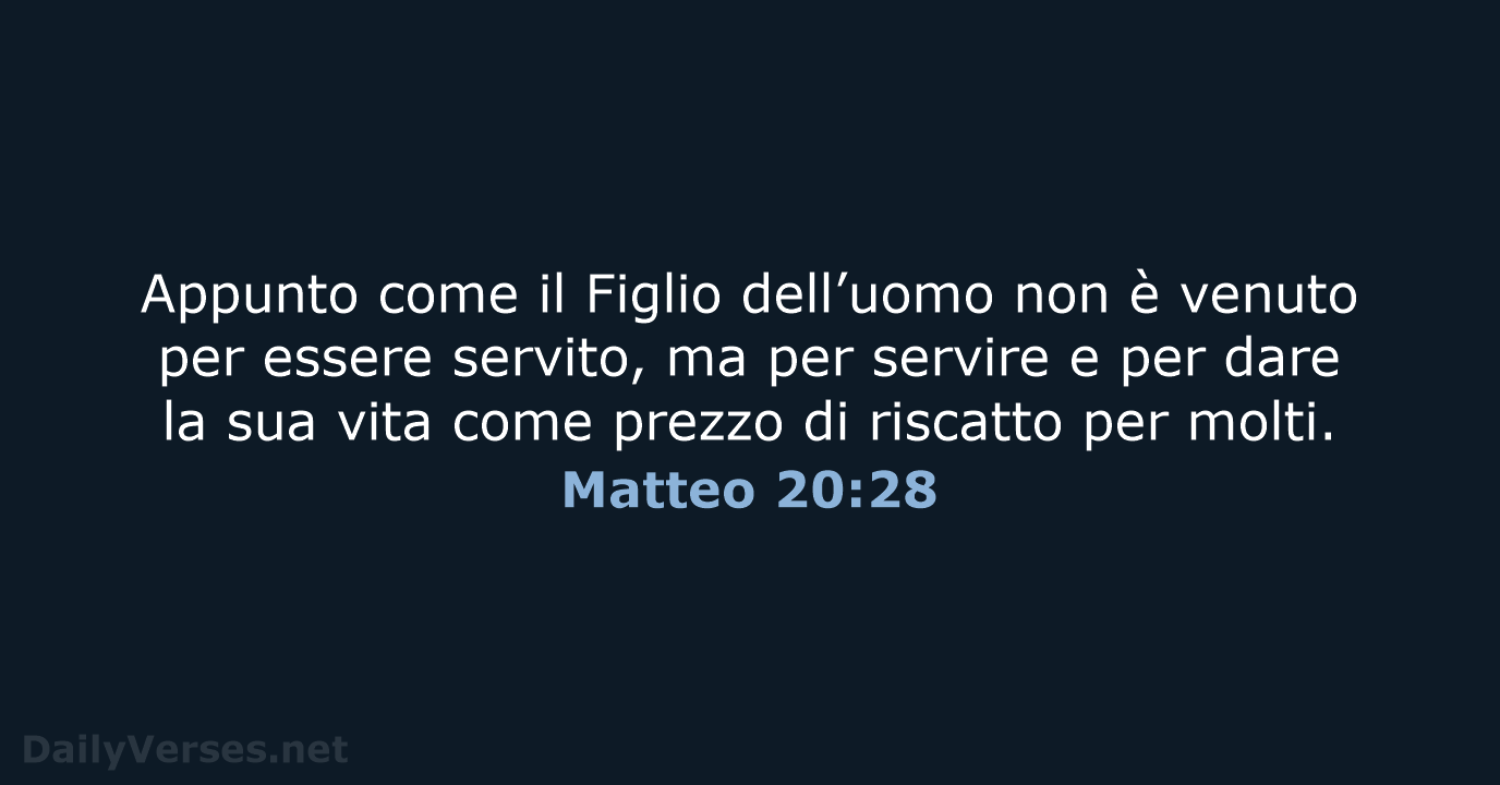 Matteo 20:28 - NR06