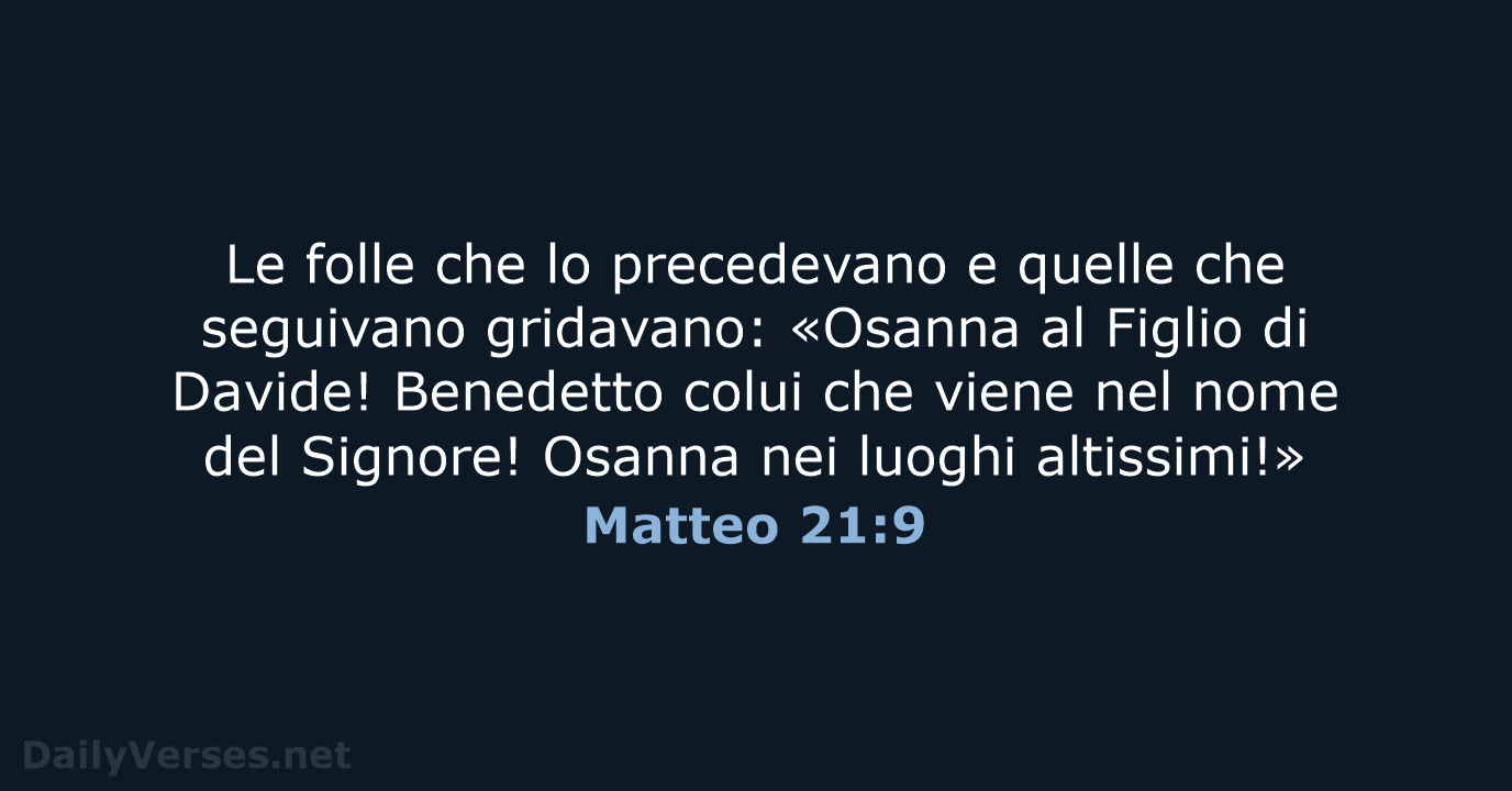 Matteo 21:9 - NR06