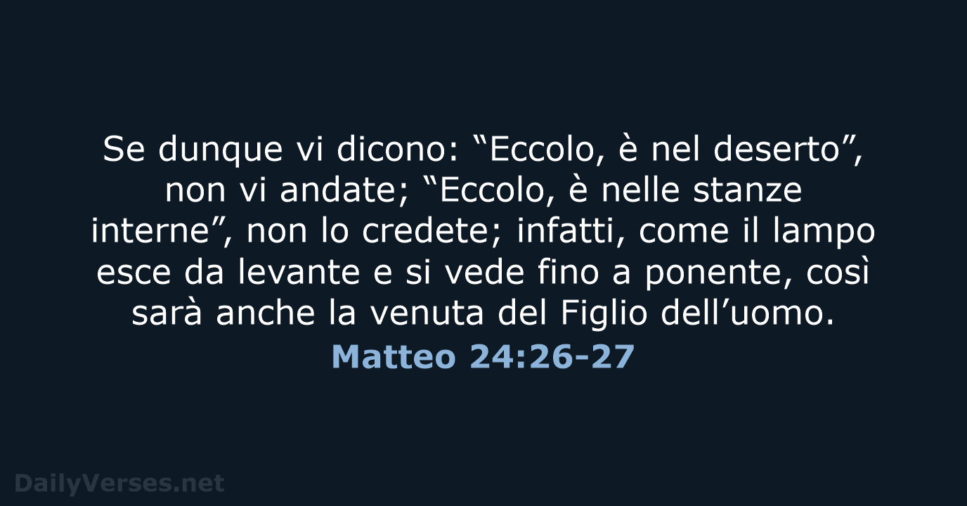 Matteo 24:26-27 - NR06