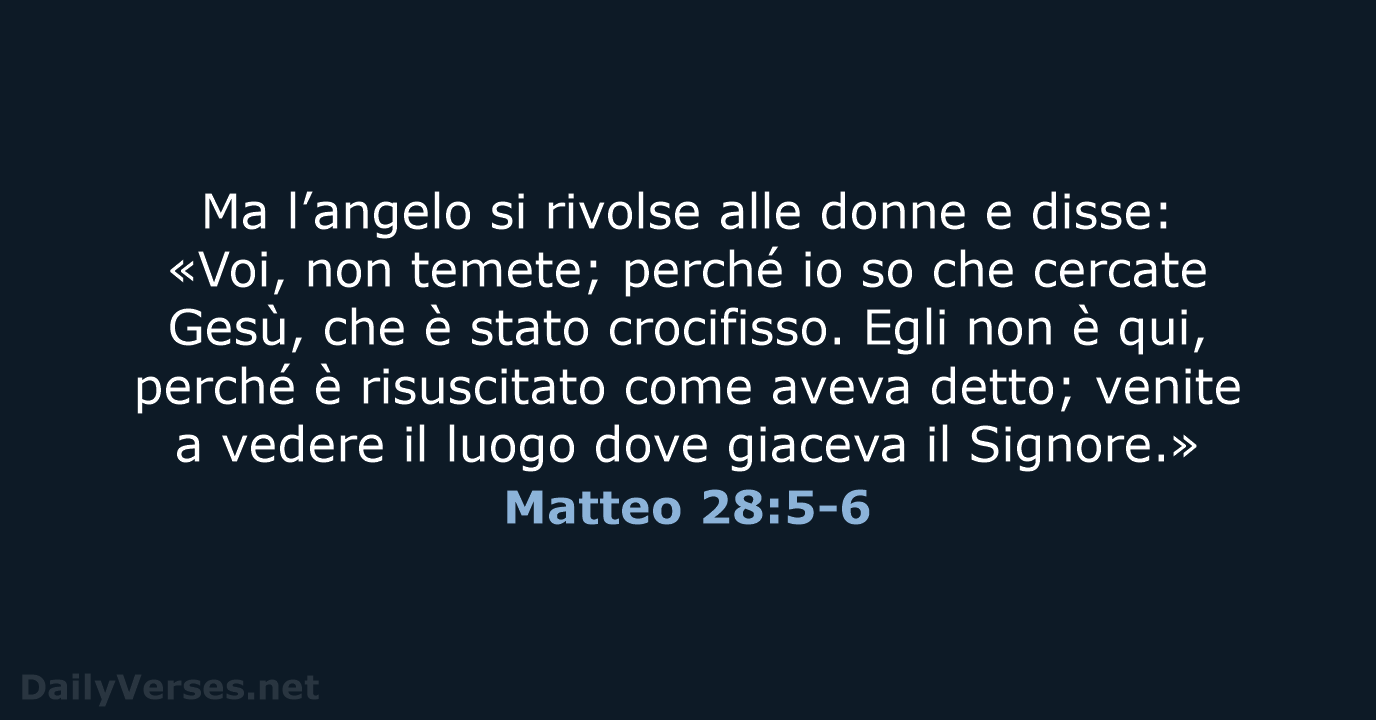 Matteo 28:5-6 - NR06