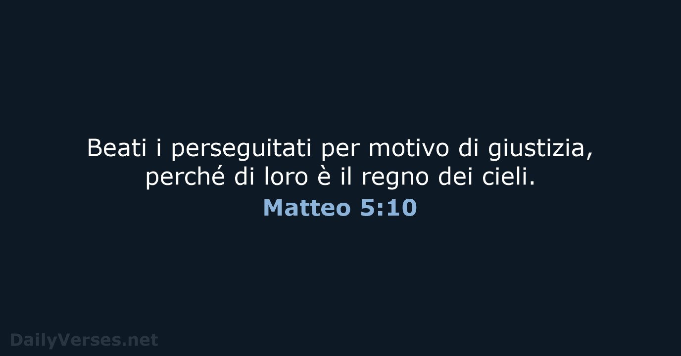 Matteo 5:10 - NR06