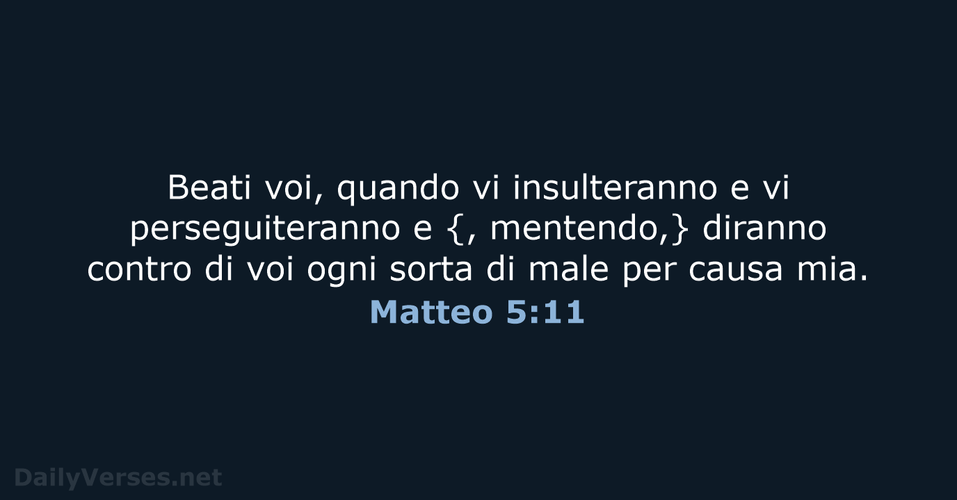 Matteo 5:11 - NR06