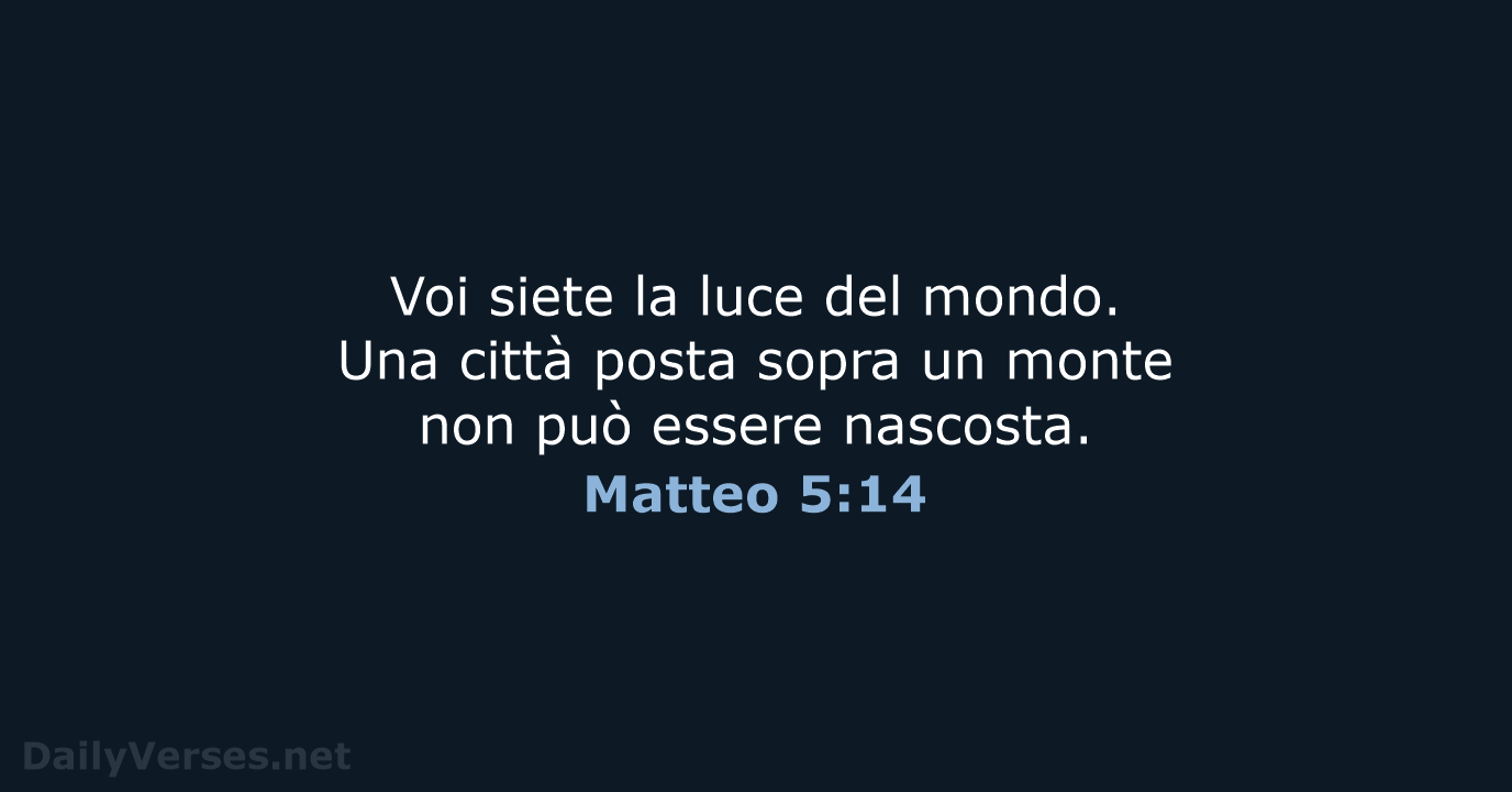 Matteo 5:14 - NR06