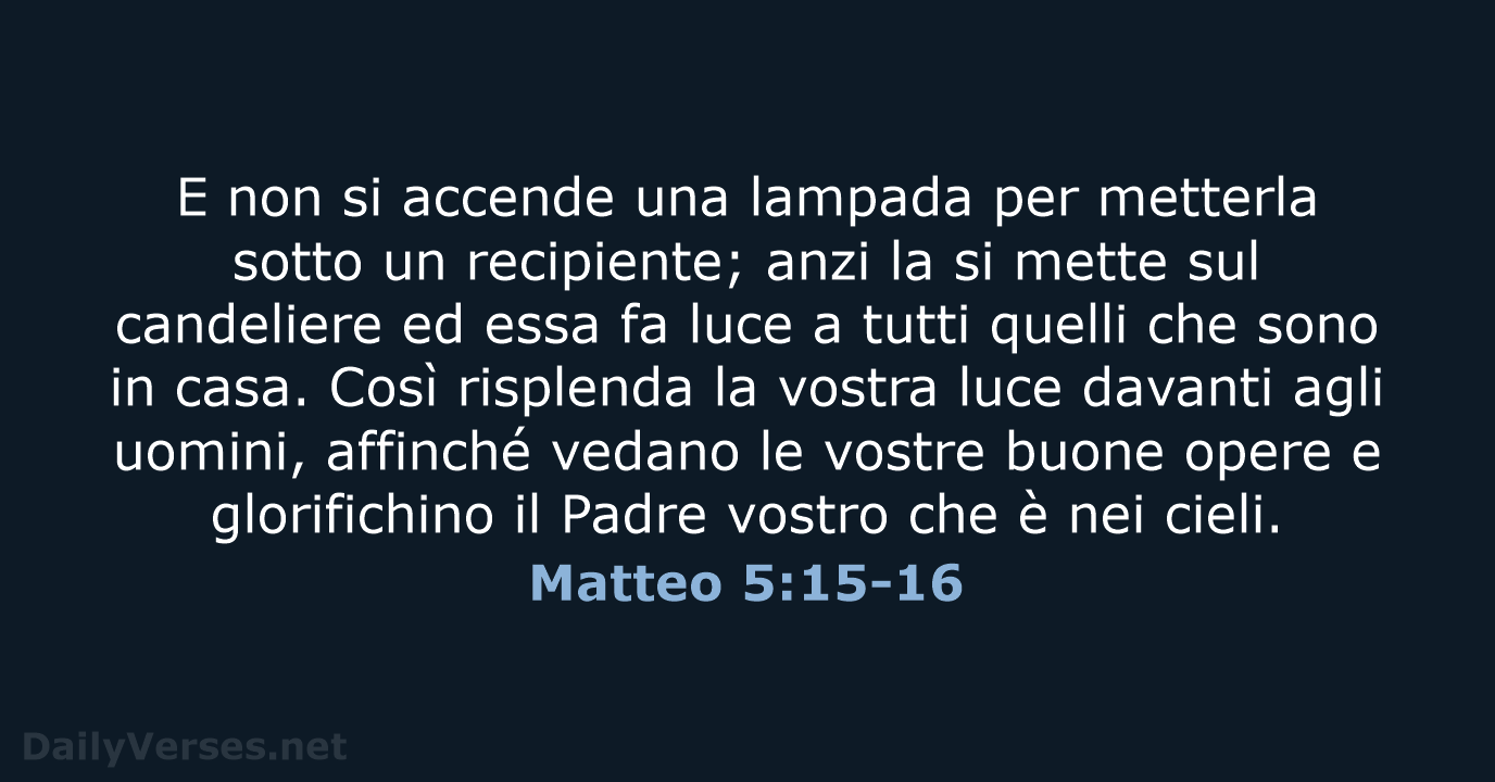 Matteo 5:15-16 - NR06