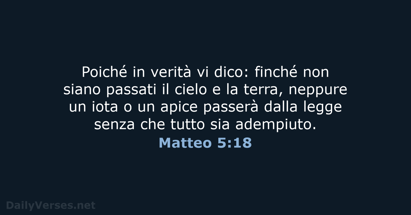 Matteo 5:18 - NR06
