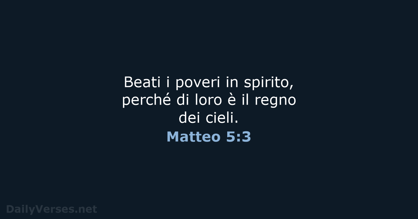 Matteo 5:3 - NR06