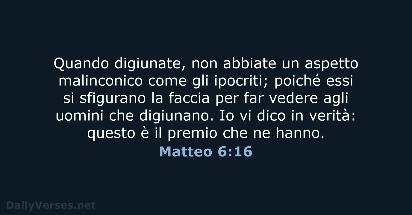 Matteo 6:16 - NR06