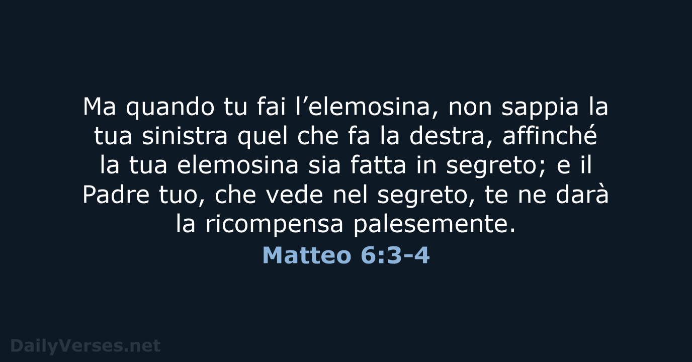Matteo 6:3-4 - NR06