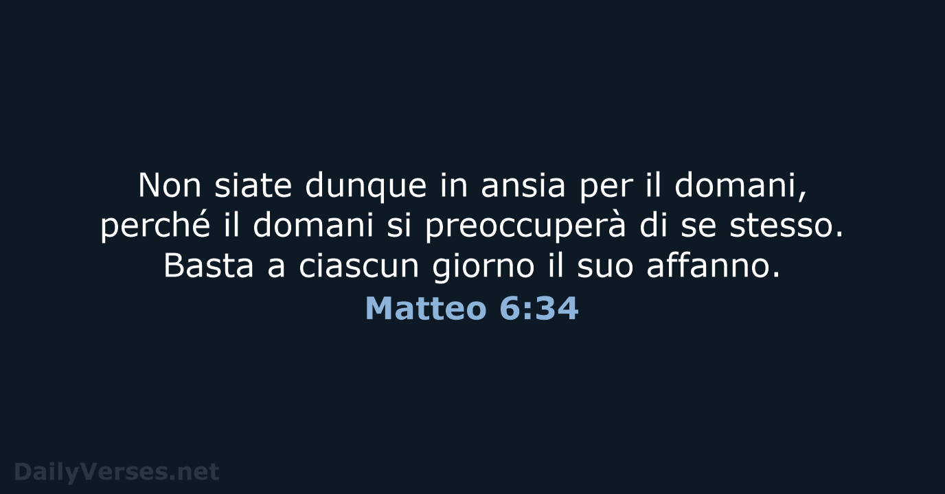 Matteo 6:34 - NR06