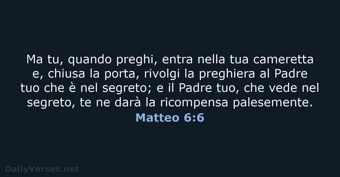 Matteo 6:6 - NR06