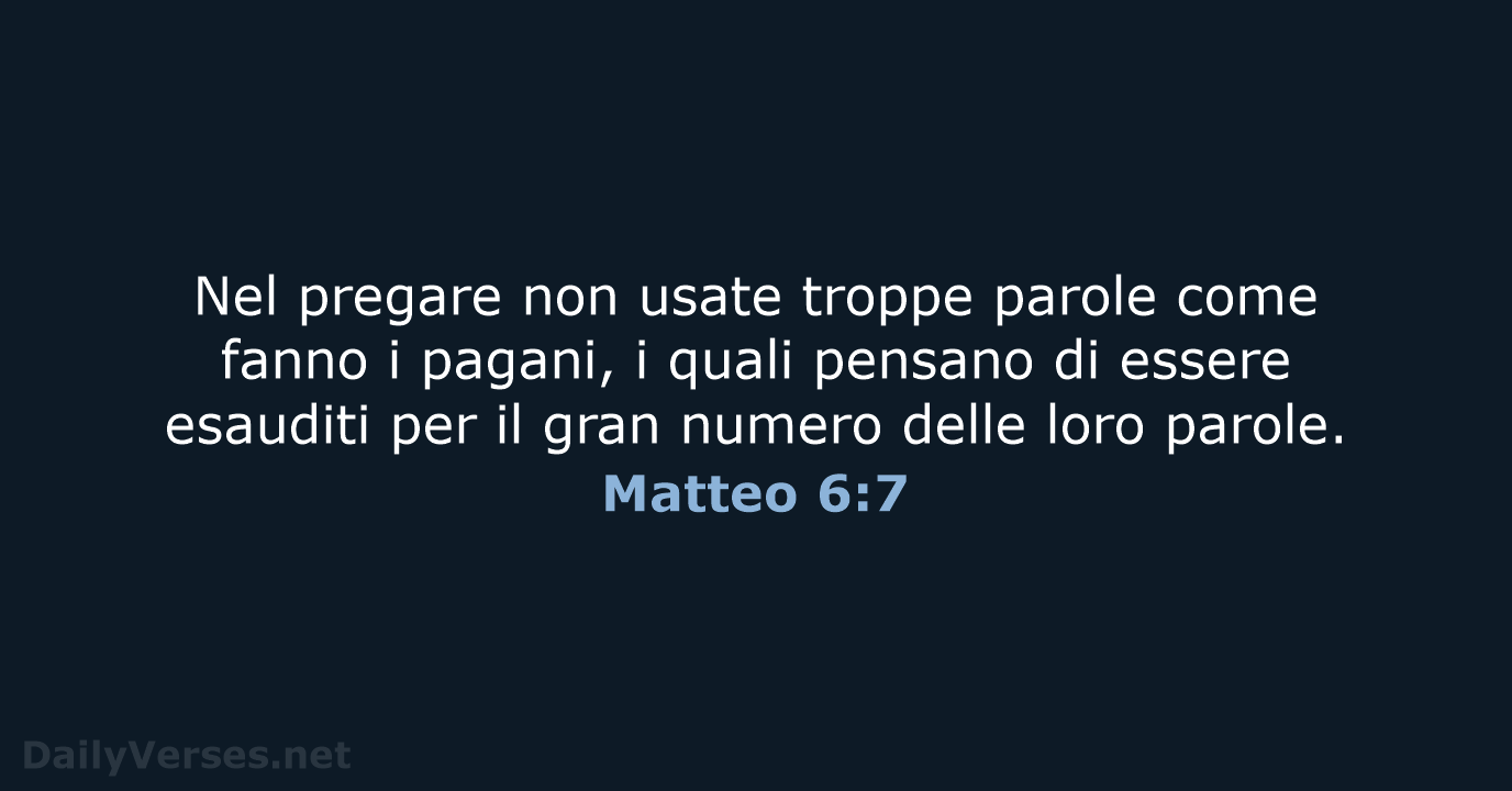 Matteo 6:7 - NR06