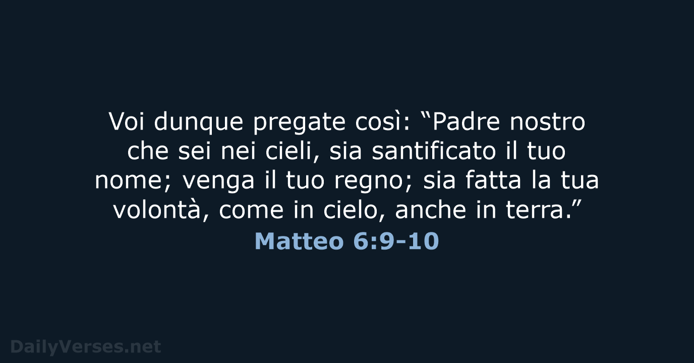 Matteo 6:9-10 - NR06