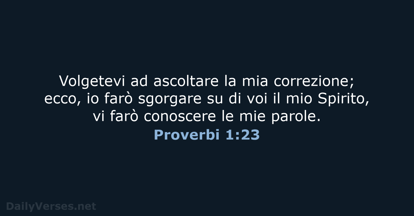 Proverbi 1:23 - NR06