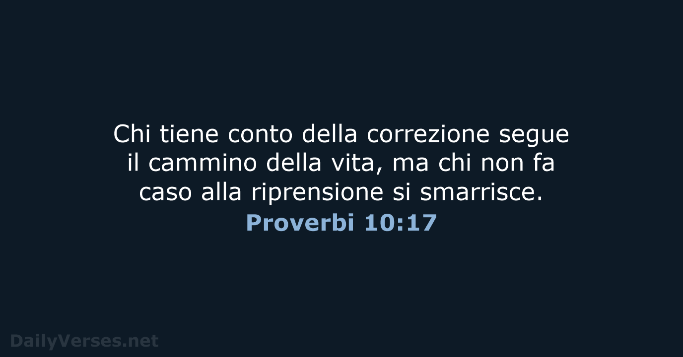 Proverbi 10:17 - NR06