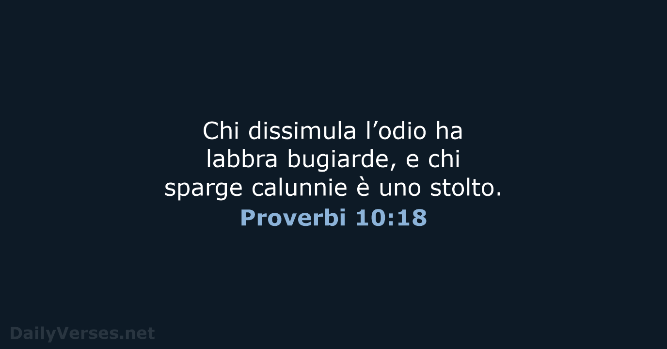 Proverbi 10:18 - NR06