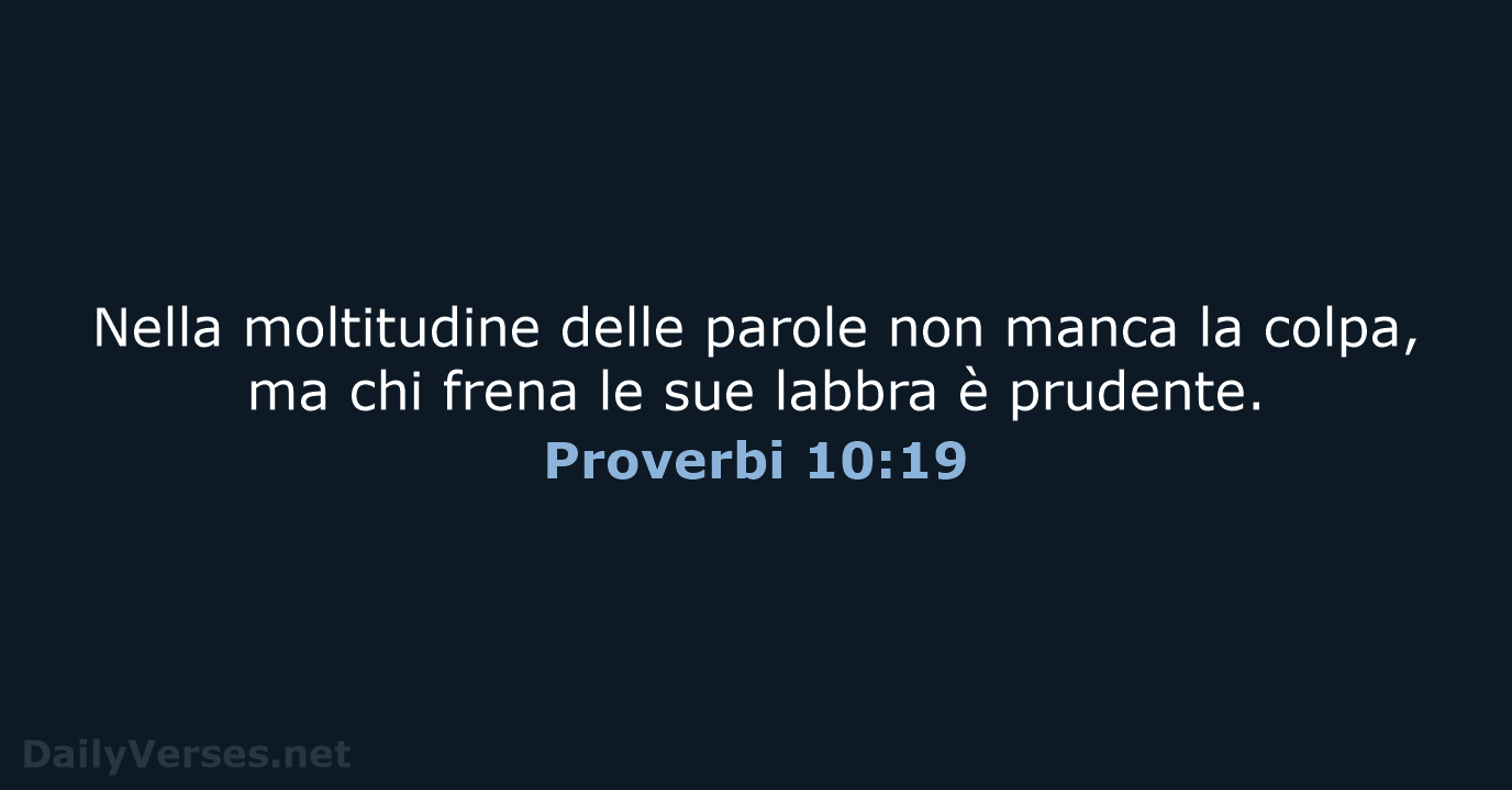 Proverbi 10:19 - NR06