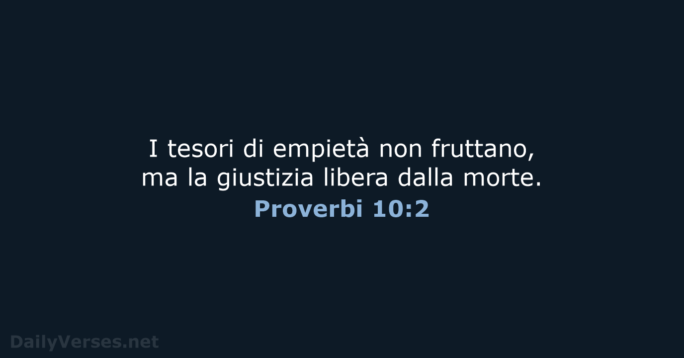 Proverbi 10:2 - NR06