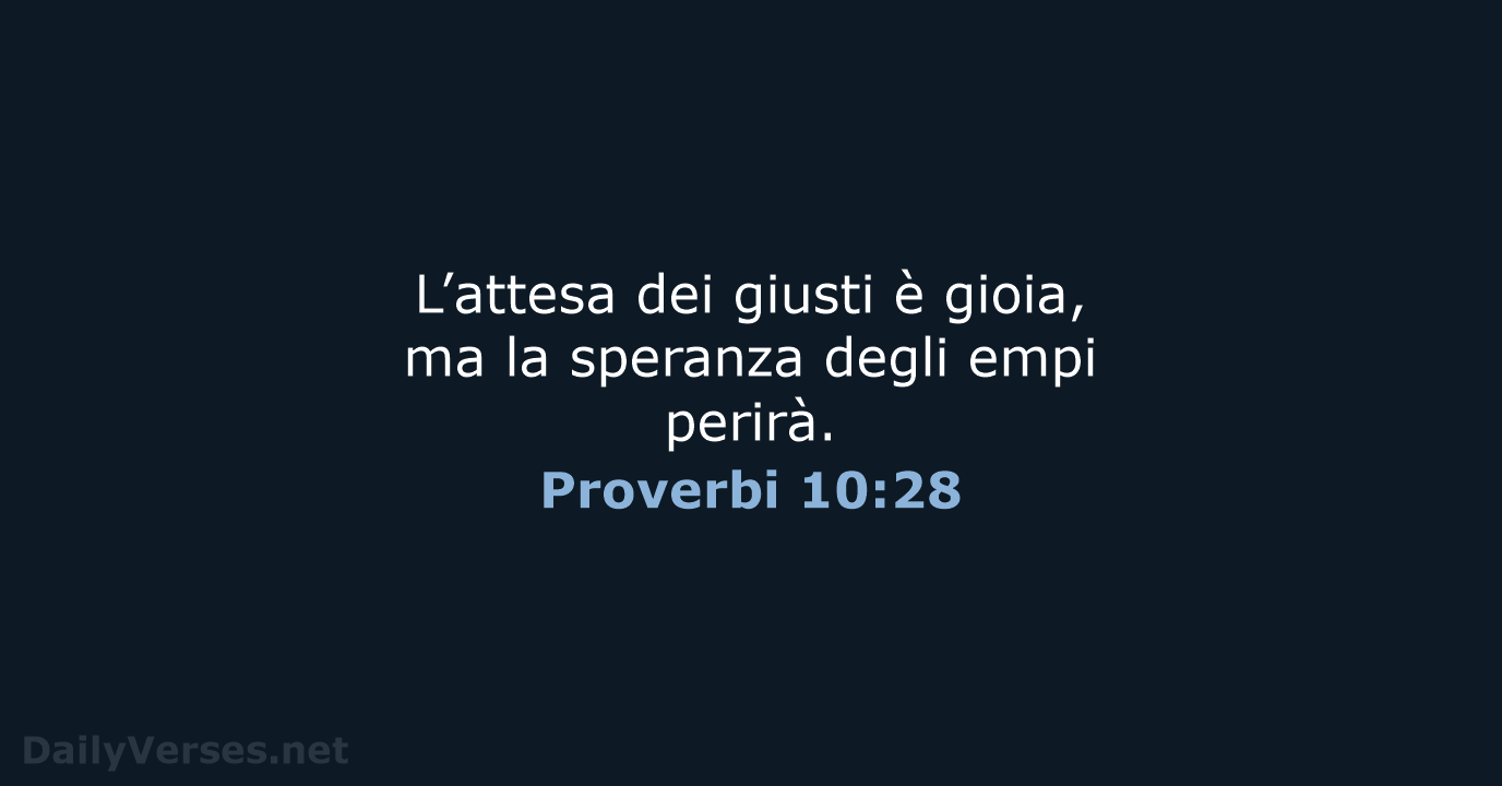 Proverbi 10:28 - NR06