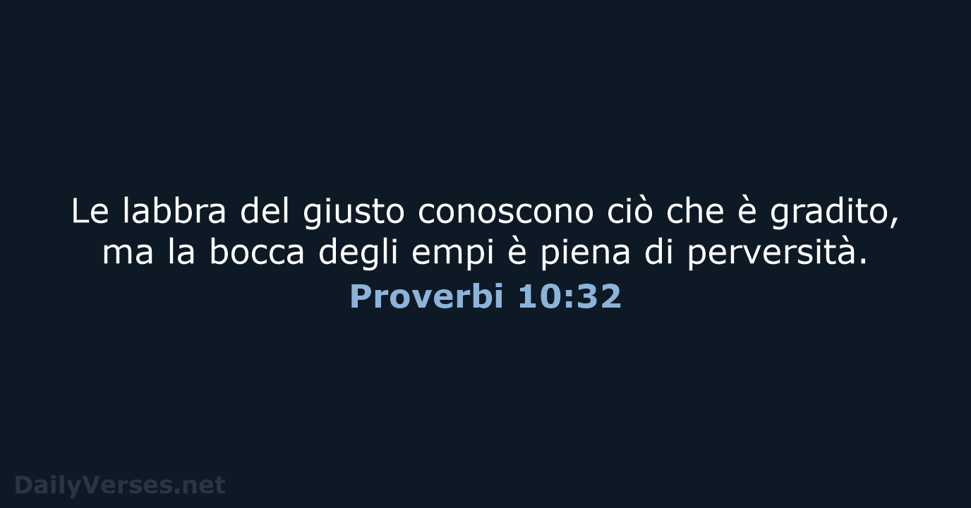 Proverbi 10:32 - NR06