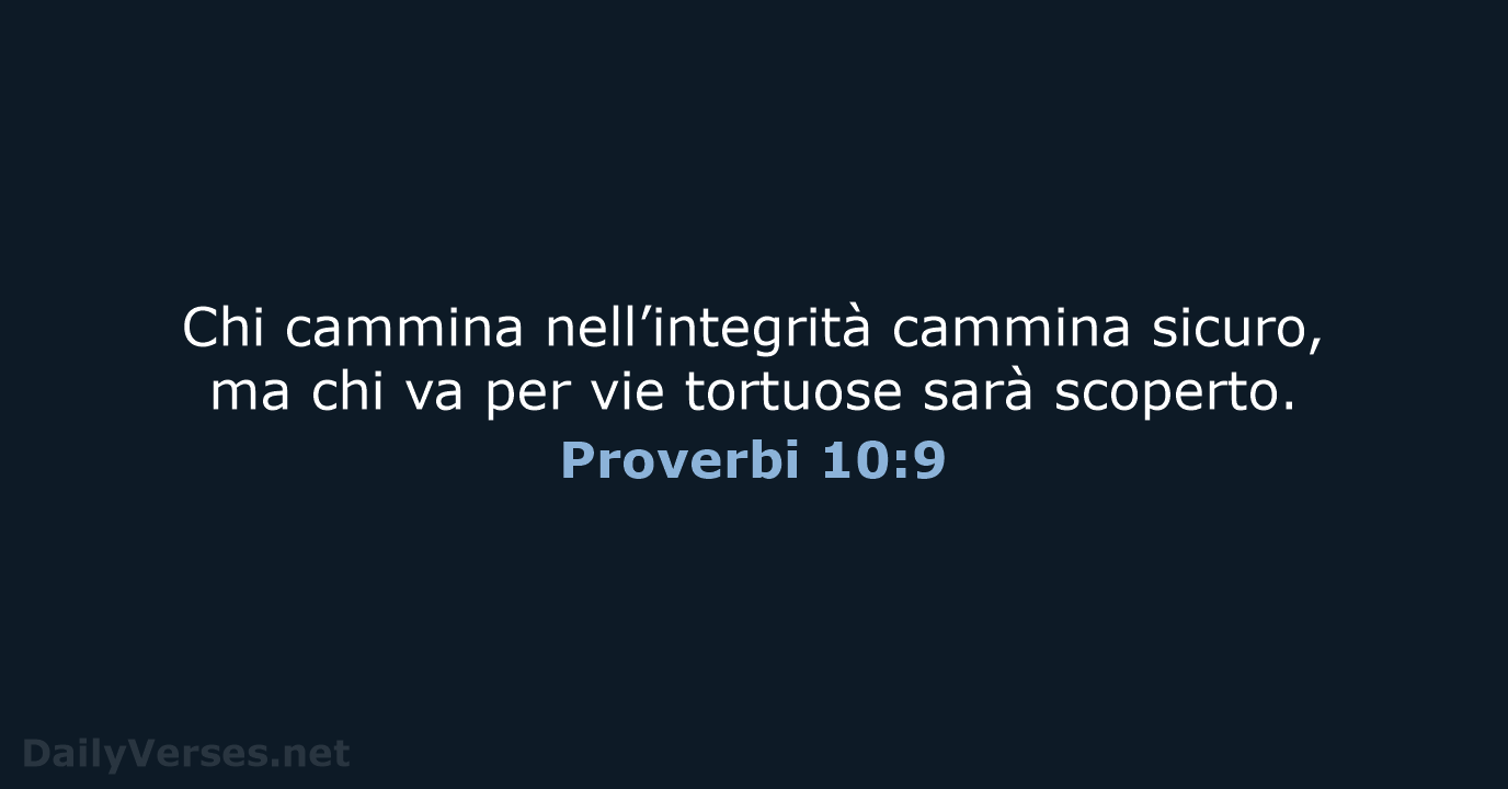 Proverbi 10:9 - NR06