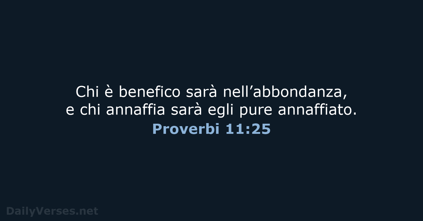 Proverbi 11:25 - NR06