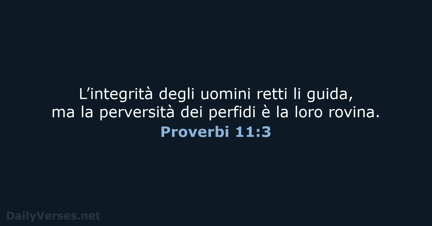 Proverbi 11:3 - NR06