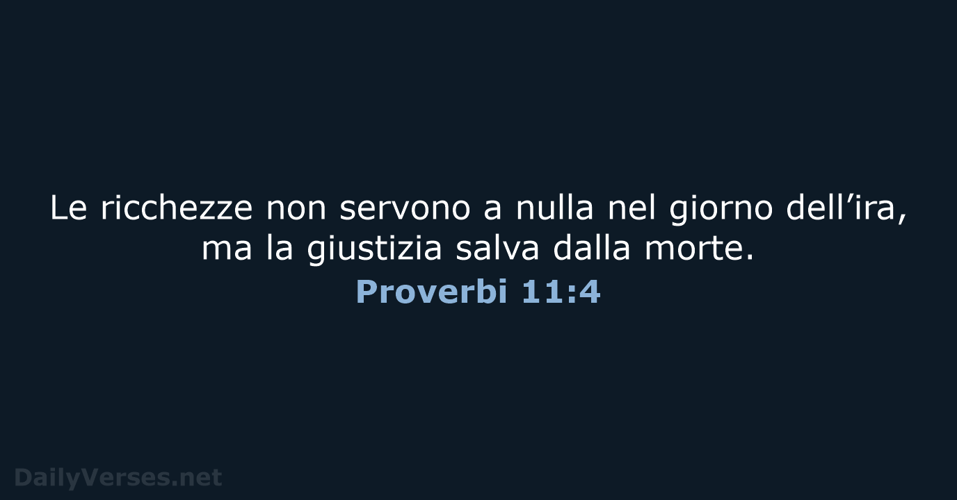 Proverbi 11:4 - NR06