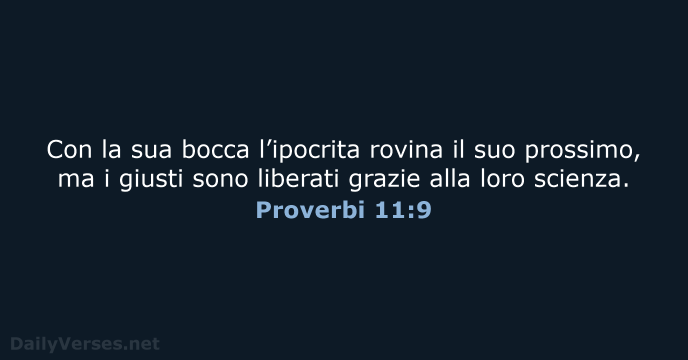 Proverbi 11:9 - NR06