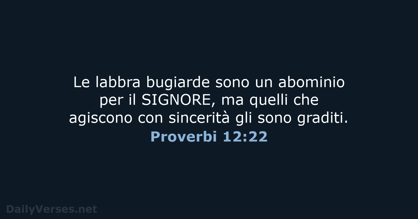 Proverbi 12:22 - NR06