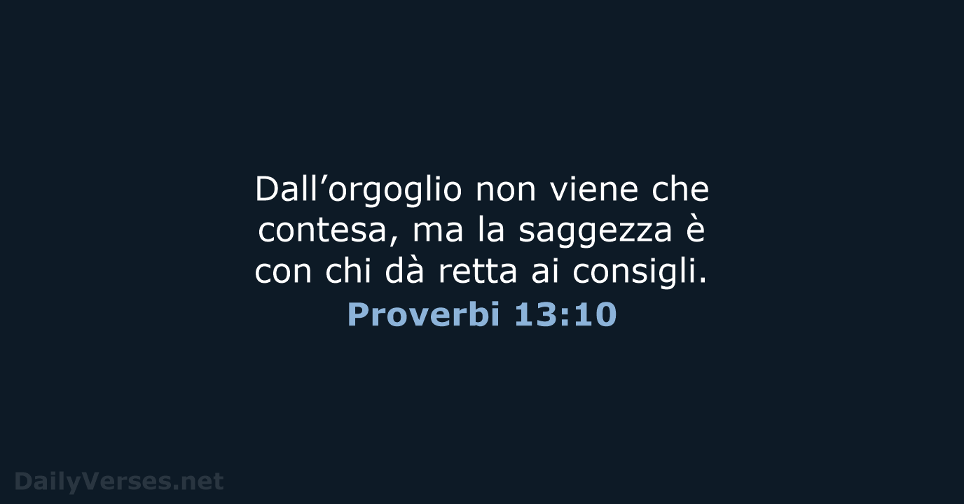 Proverbi 13:10 - NR06