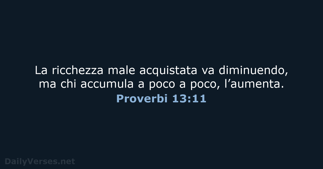 Proverbi 13:11 - NR06