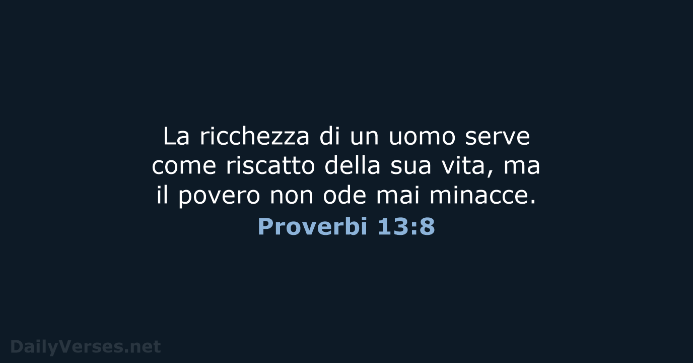 Proverbi 13:8 - NR06