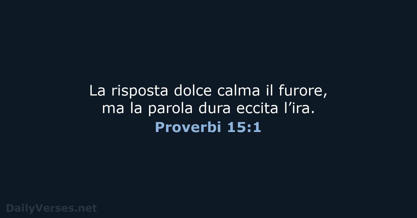 Proverbi 15:1 - NR06