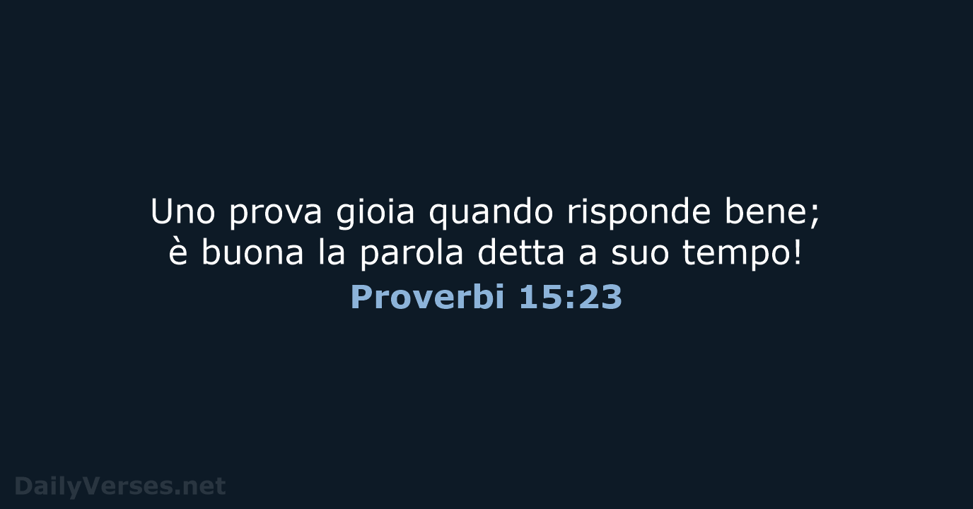 Proverbi 15:23 - NR06