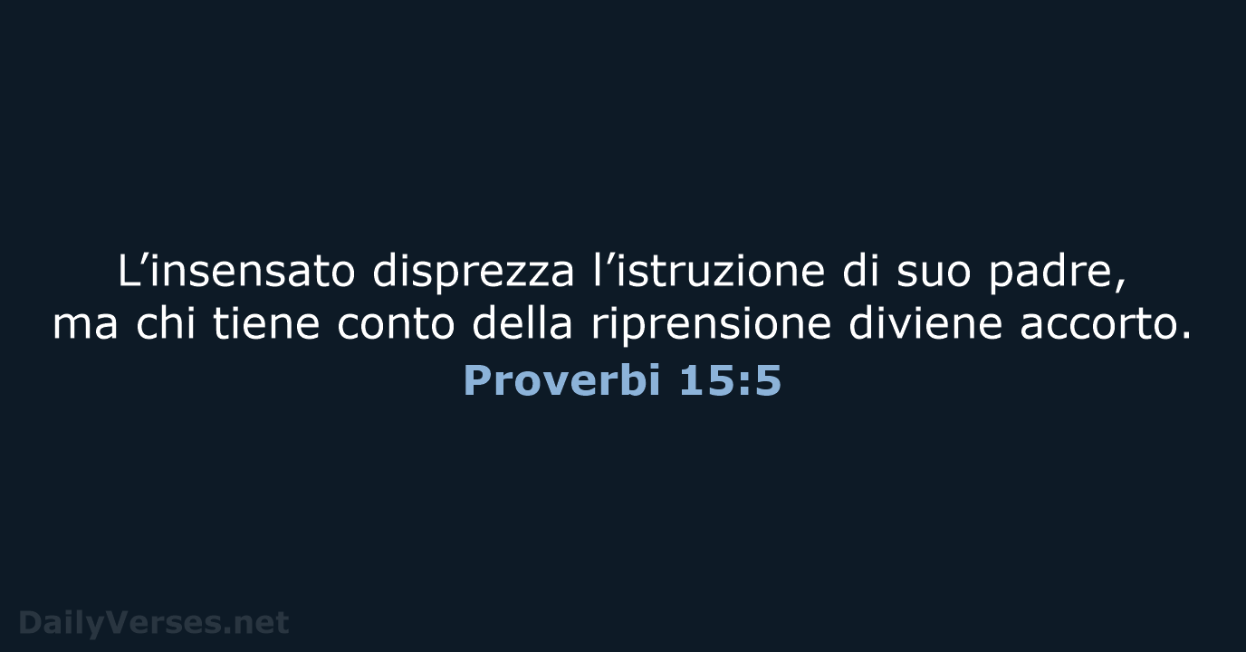 Proverbi 15:5 - NR06