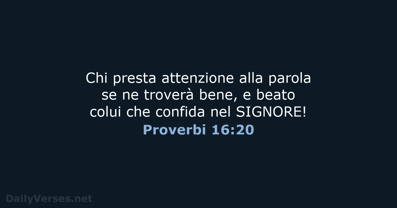 Proverbi 16:20 - NR06