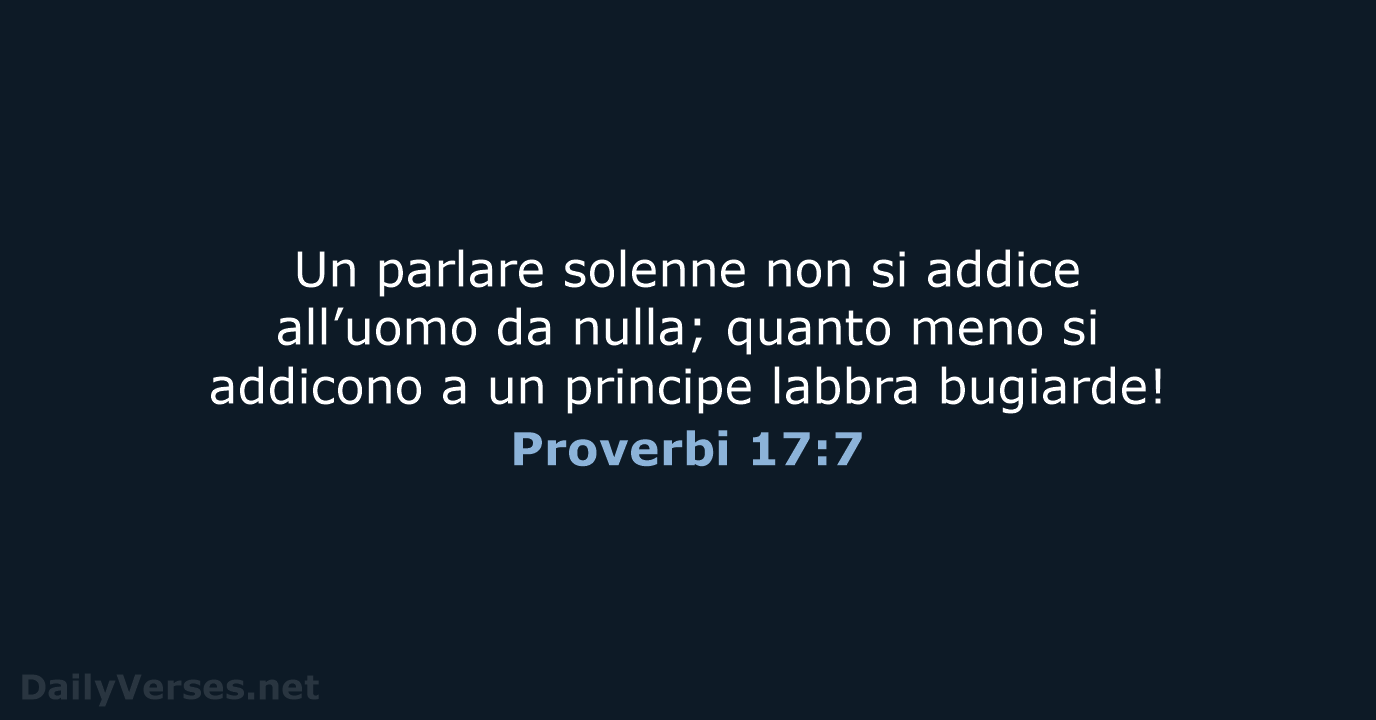 Proverbi 17:7 - NR06