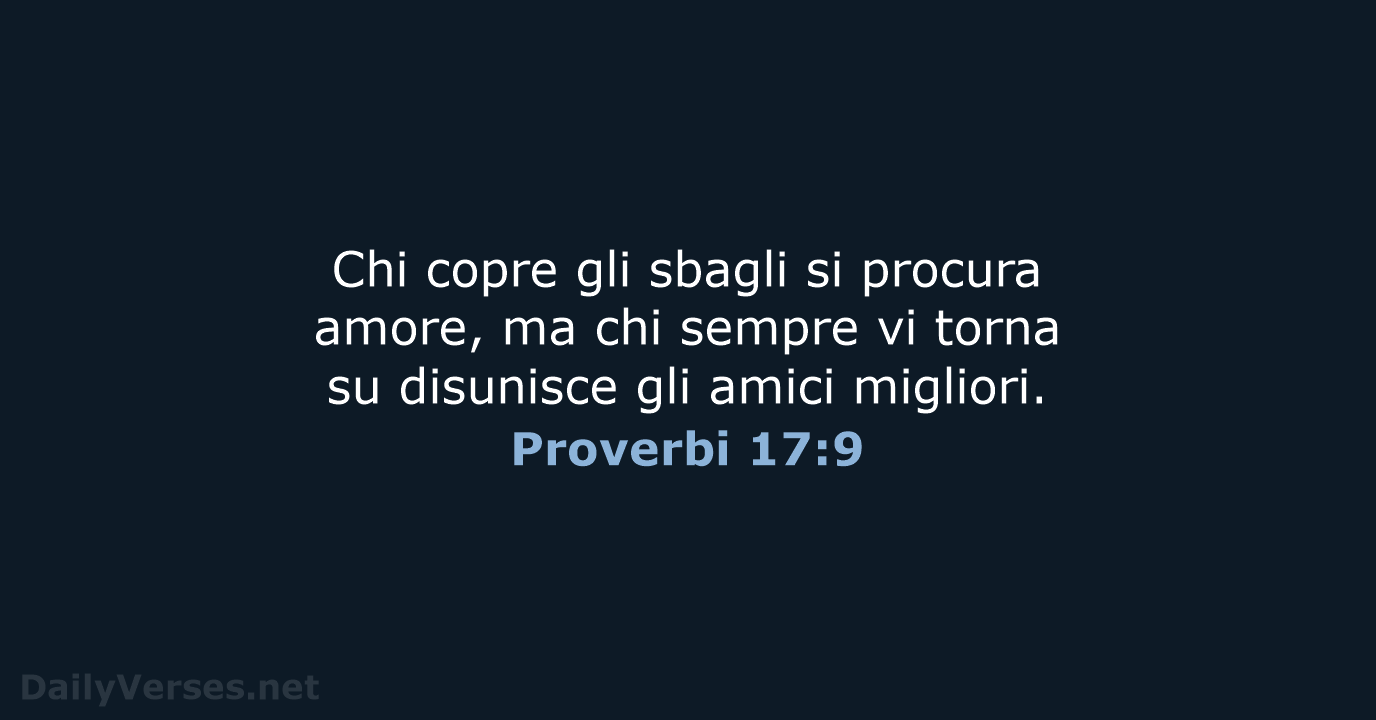 Proverbi 17:9 - NR06