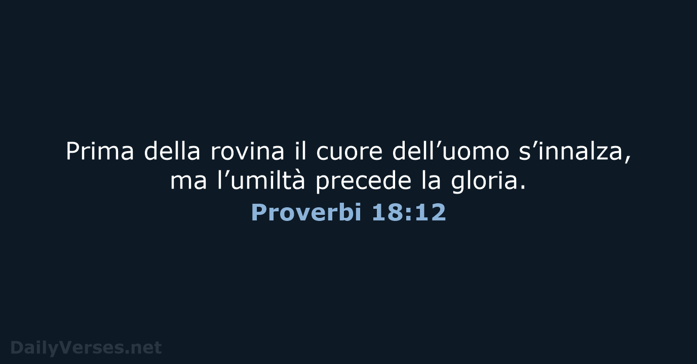 Proverbi 18:12 - NR06