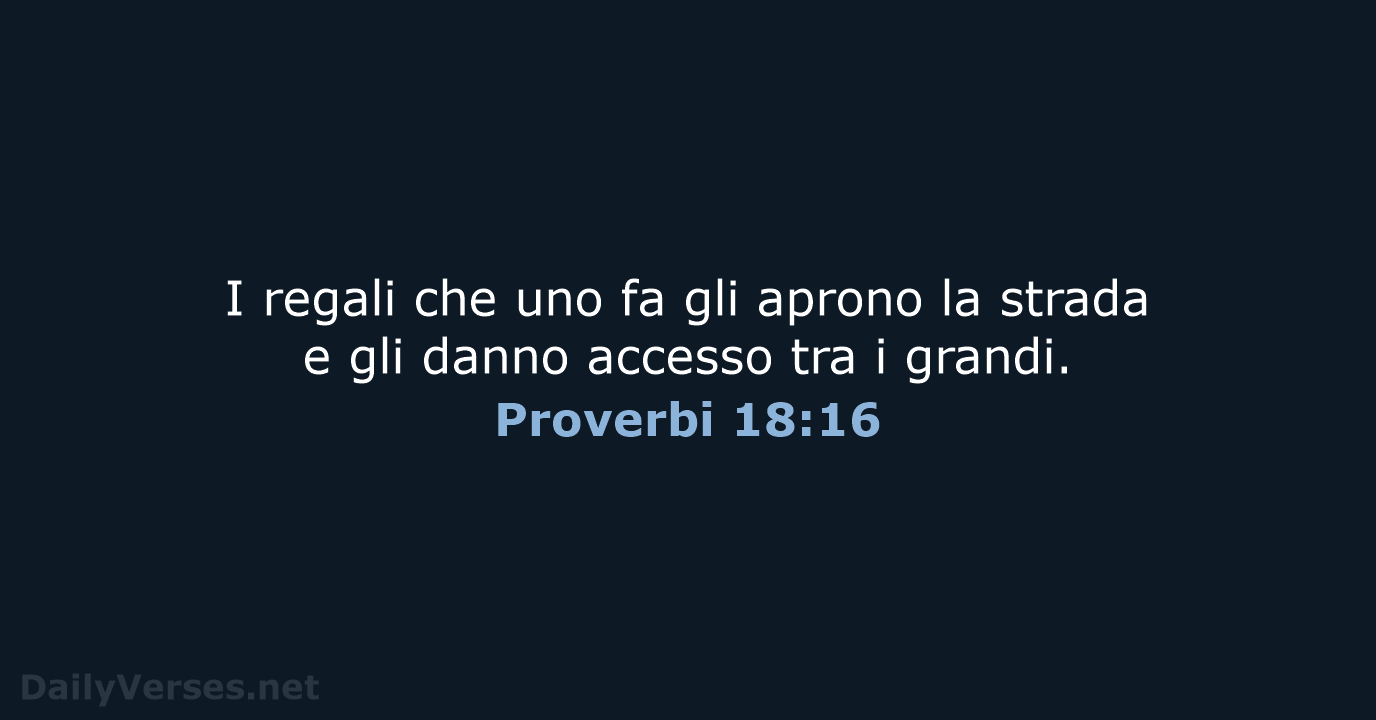 Proverbi 18:16 - NR06