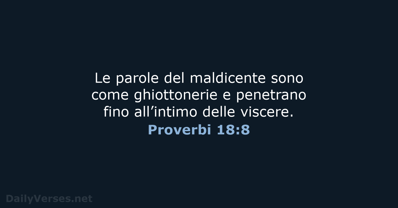 Proverbi 18:8 - NR06