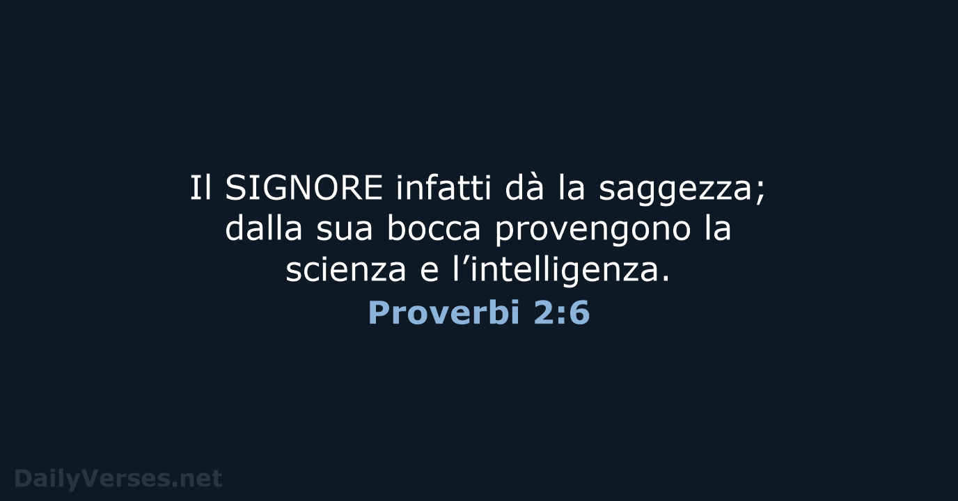 Proverbi 2:6 - NR06