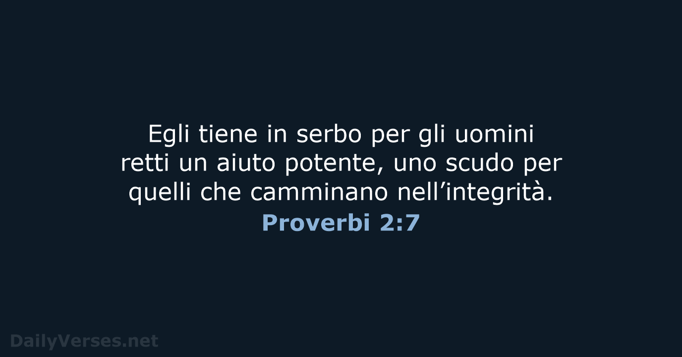 Proverbi 2:7 - NR06