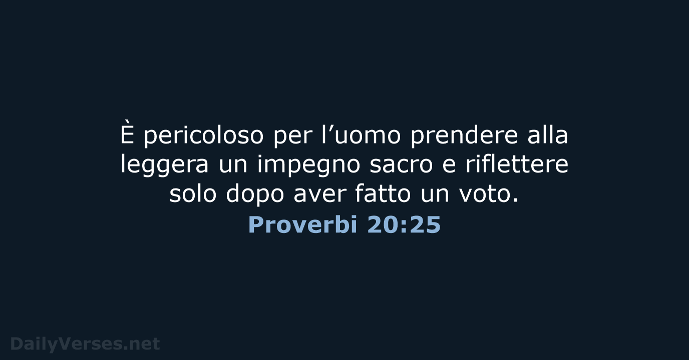 Proverbi 20:25 - NR06