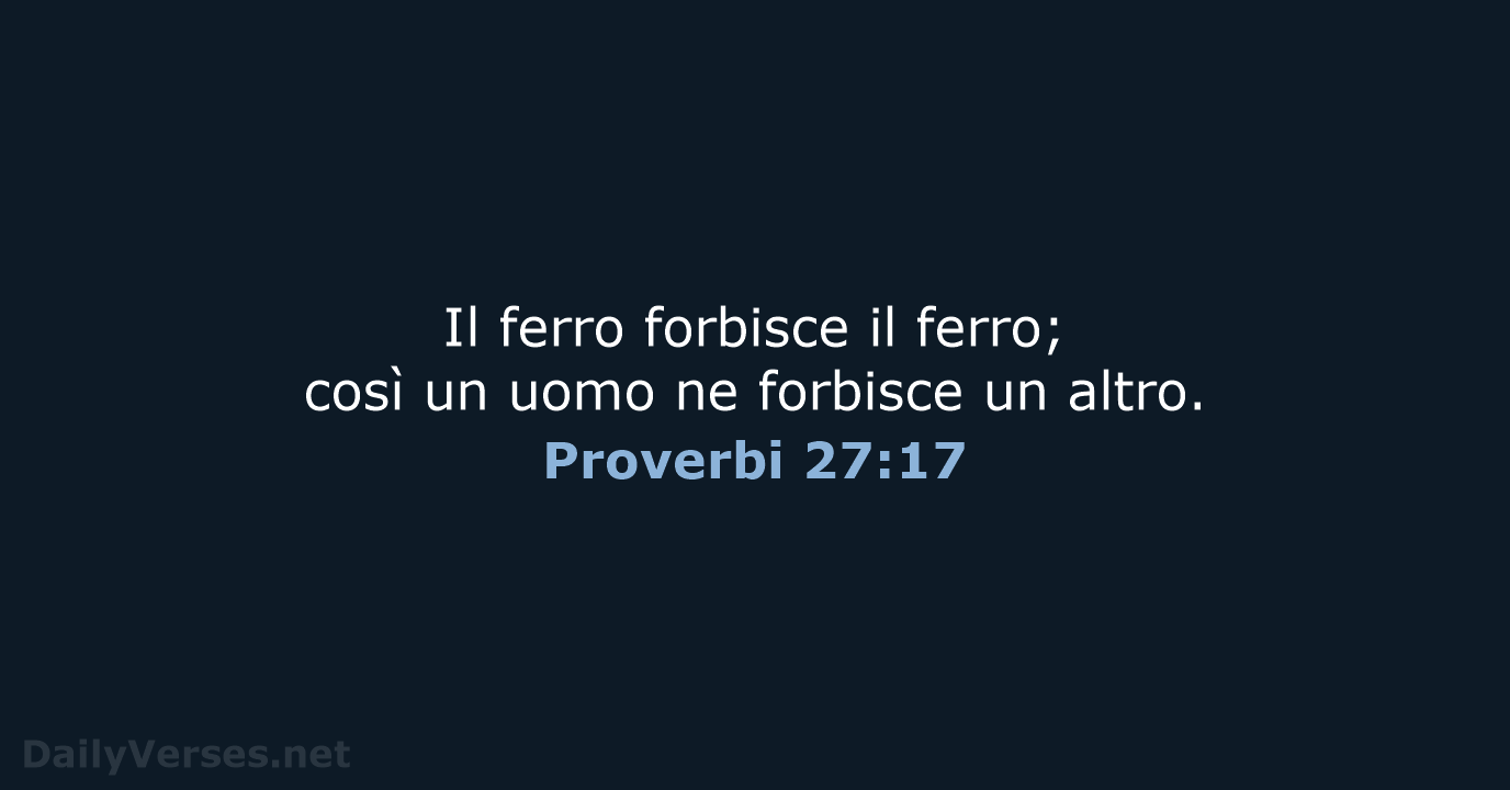 Proverbi 27:17 - NR06