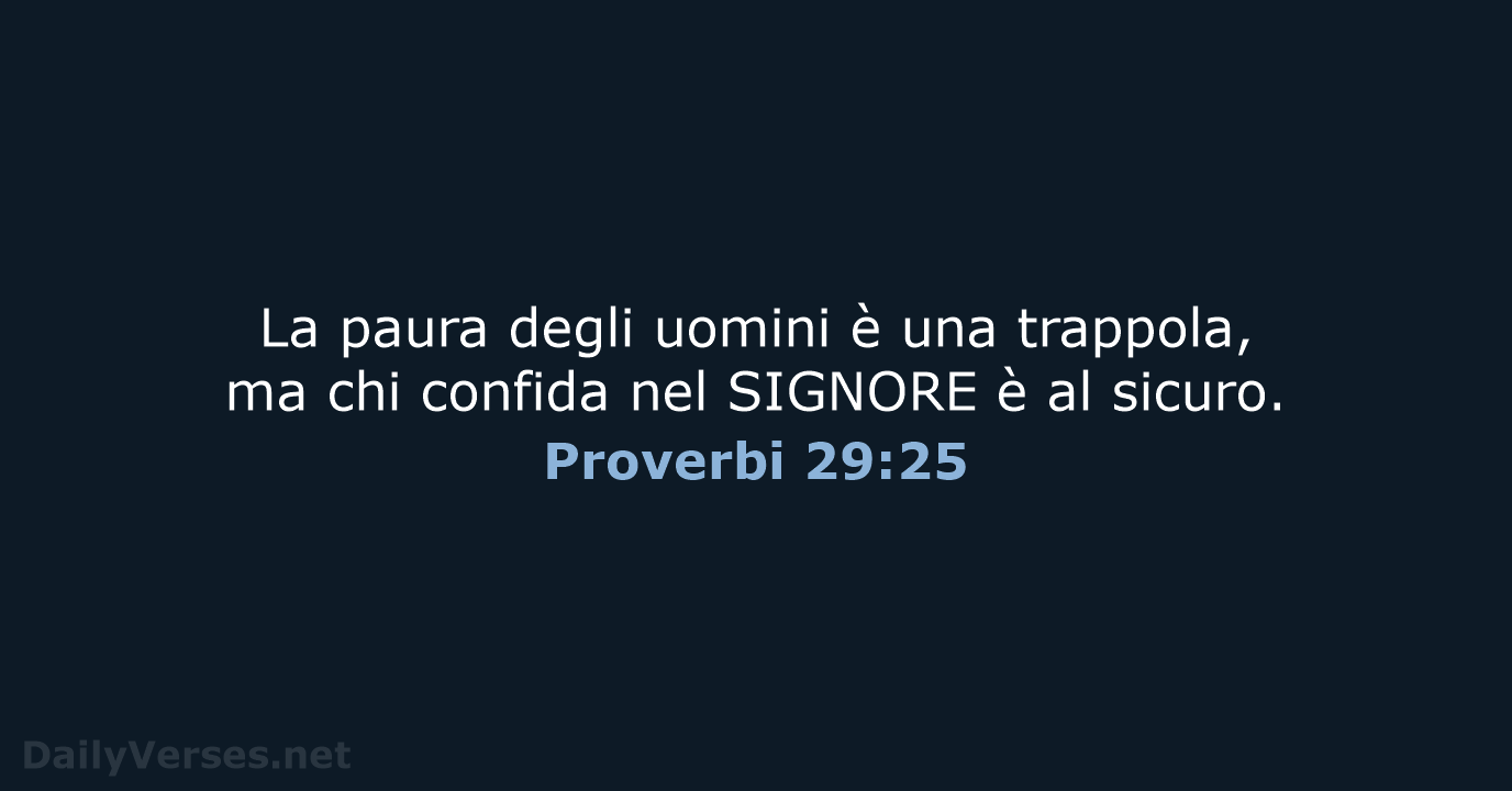 Proverbi 29:25 - NR06
