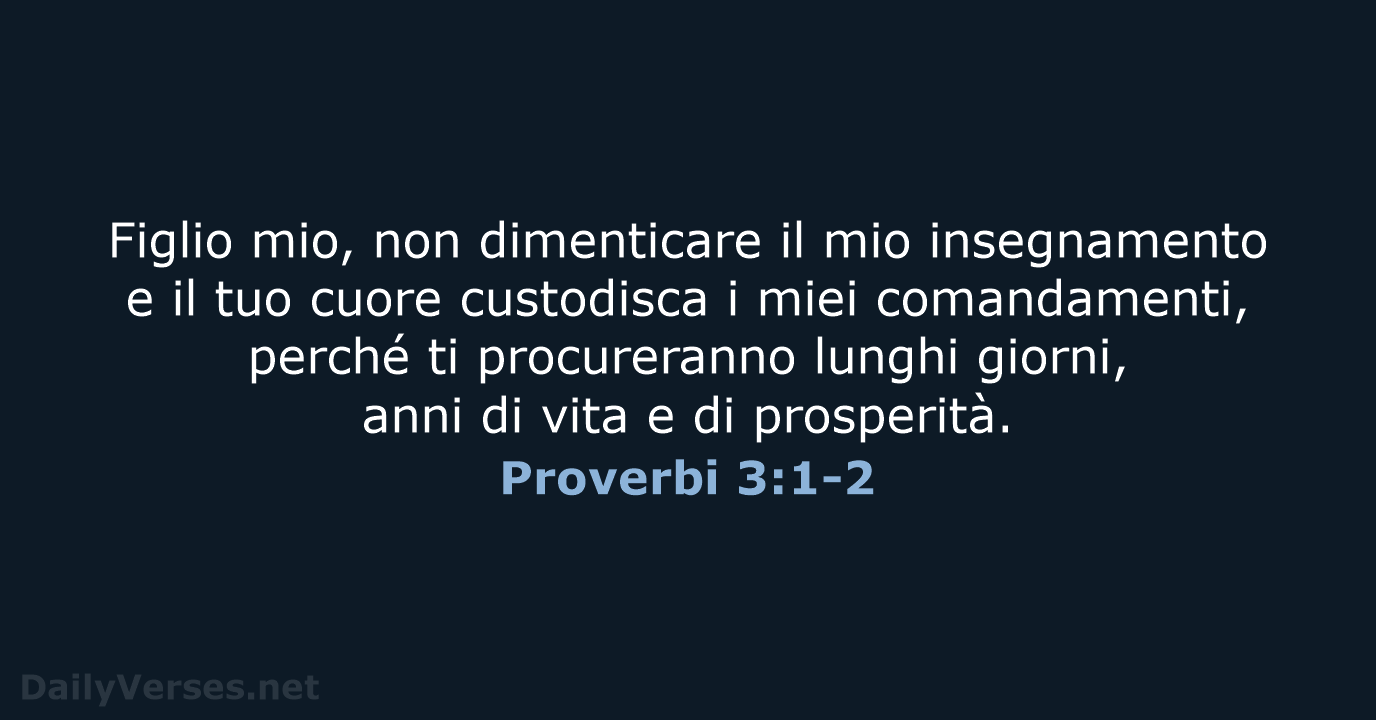 Proverbi 3:1-2 - NR06