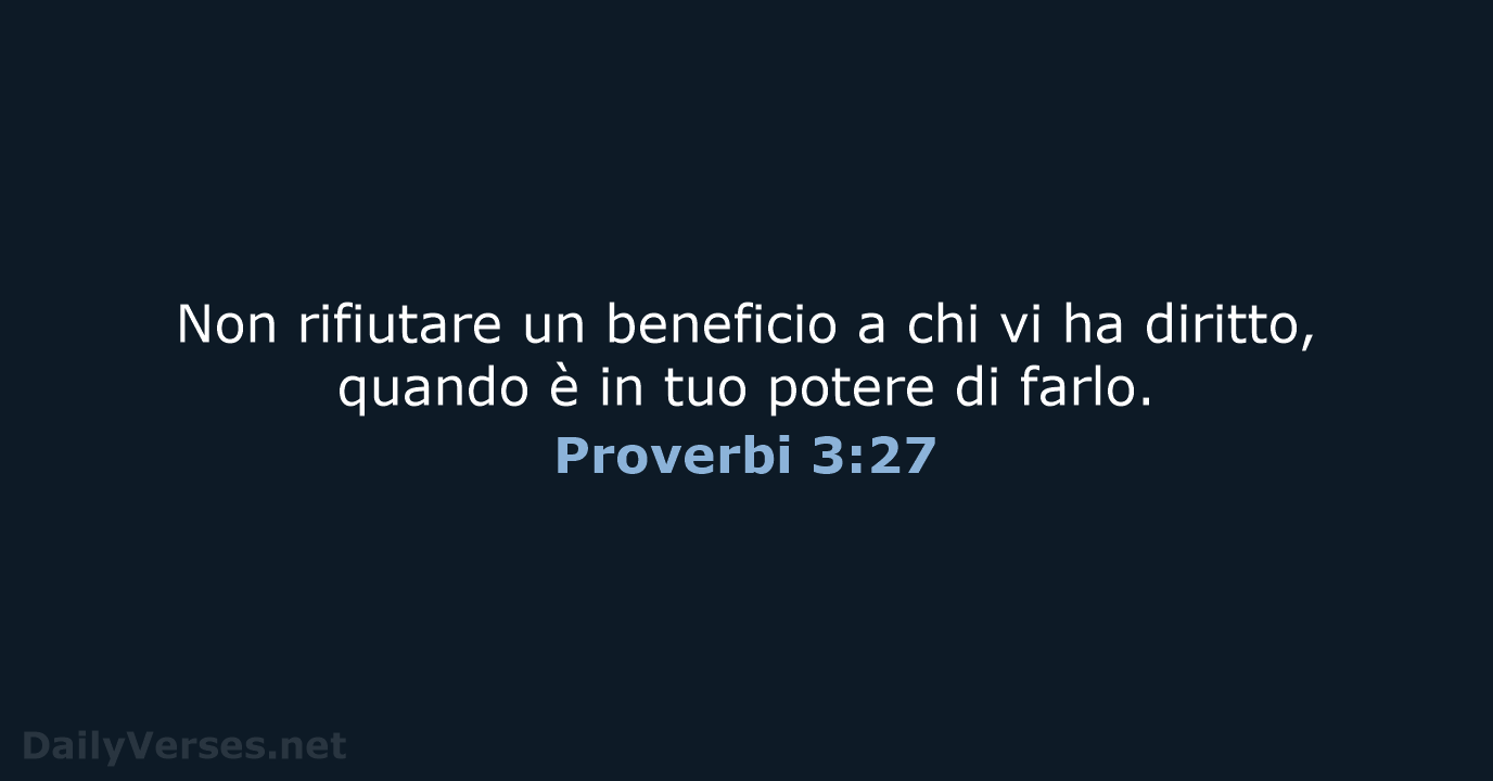 Proverbi 3:27 - NR06